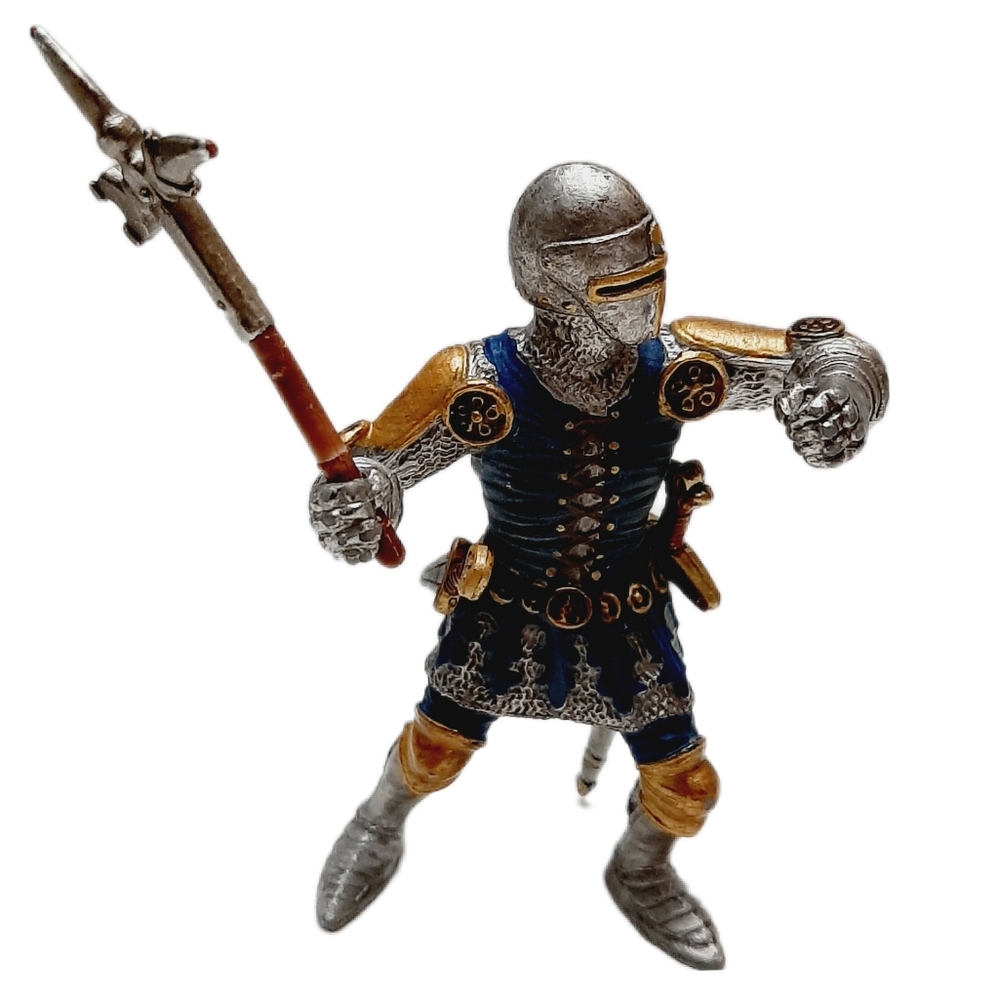 🍒4 for $20🍒 SCHLEICH Medieval Knight 2003 World of History Blue & Silver